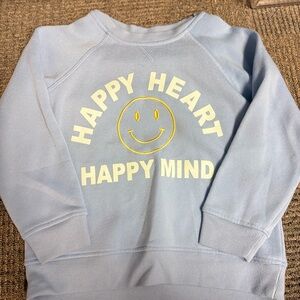 Light Blue Sweatshirt with Happy Heart Design
